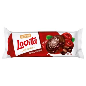 Roshen Lovita Jelly Cookies Cocoa-Cherry 135G