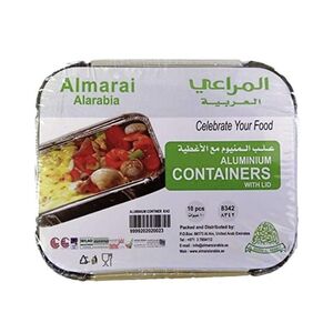 Al Marai Alarabia Aluminium Container With Lids 8342 10 Pcs