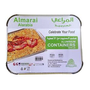 Al Marai Alarabia Aluminium Container With Lids 83120 10 Pcs