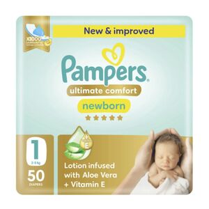 Pampers Premium Care Taped Diapers Size 1 Mid Pack 50 Pcs