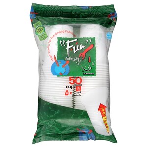 Al Bayader Plastic Cups 6 Oz 50 Pieces