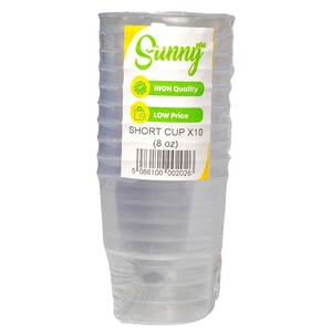 Sunny Plus Short Cup 8Oz 10 Pieces