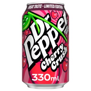 Dr Pepper Soft Drink Cherry Crush Zero Sugar 330Ml