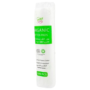 Pure Life Organic Cotton Pads 100 Pieces