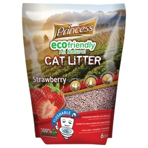 Princess Eco Friendly Cat Litter Strawberry 6L