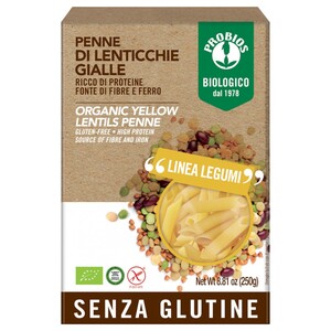 Probios Organic Yellow Lentils Penne Pasta 250G