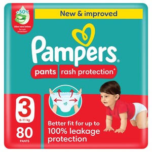Pampers Pants Rash Protection Size 3 80 Pieces