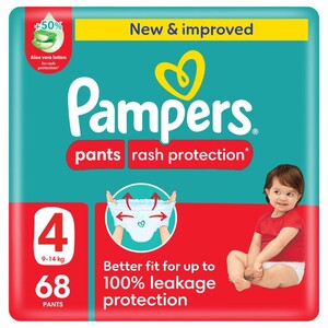 Pampers Pants Rash Protection Size 4 68 Pieces
