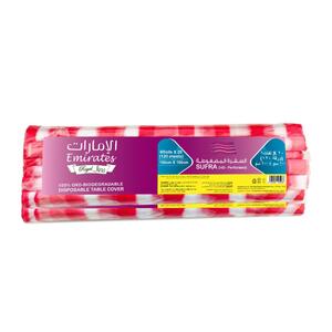 Emirates Royal Striped Sufra Rolls Red 100X100 - 2Pcs