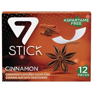 7 Stick Gum Cinnamon Sugar Free 12 Pieces 33G