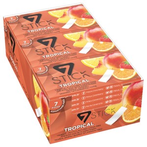 7 Stick Gum Tropical Sugar Free 14.5G X24