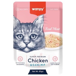 Wanpy Cat Food Chicken & Shrimps 85G