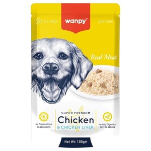 Wanpy Dog Food Chicken & Liver 100G