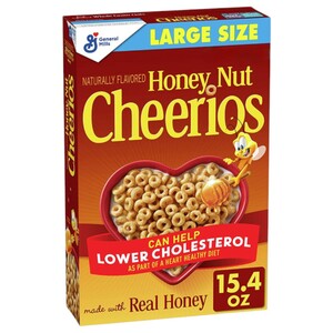 General Mills Honey Nut Cheerios Cereal 436G