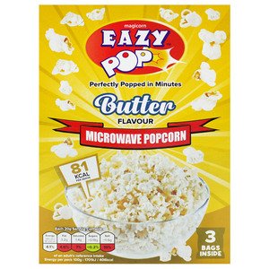 Eazy Pop Microwave Popcorn Butter 3 Bags 85G