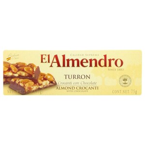 El Almendro Turron Chocolate Almond Crocanti 75G