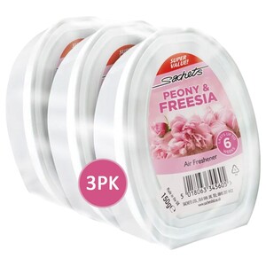 Sachets Air Freshener Solid Gel Pot Peony & Freesia 150G X3