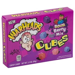 Warheads Cubes Sour Berry Mix Theater Box 99G