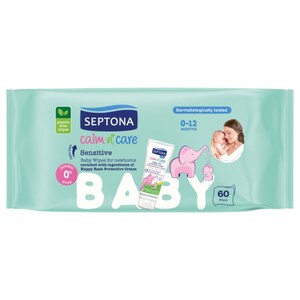 Septona Calm N Care Baby Wipes 60 Sheets