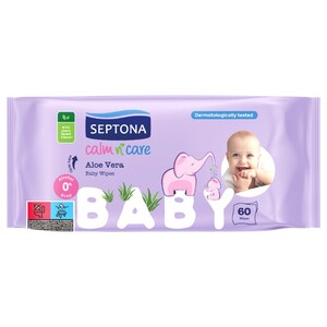 Septona Calm N Care Aloe Vera Baby Wet Wipes 60 Sheets