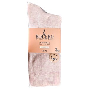 Bolero Ladies Classic Socks 3 Pieces 39-42 Rose