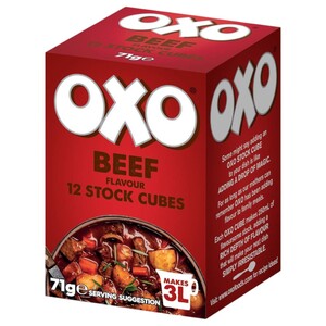 Oxo Stock Cubes Beef 12 Pieces 71G