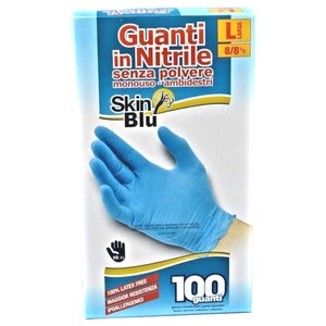 Skin Blu Bericah Blue Gloves Large 100 Pieces