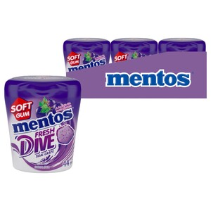 Mentos Gum Fresh Dive Grape 44 Pieces 88G X6