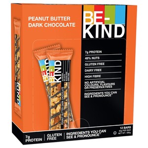 Be-Kind Protein Bar Peanut Butter Dark Chocolate 40G X12