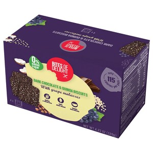Bites Of Delight Biscuits Dark Chocolate & Quinoa Gluten Free 120G
