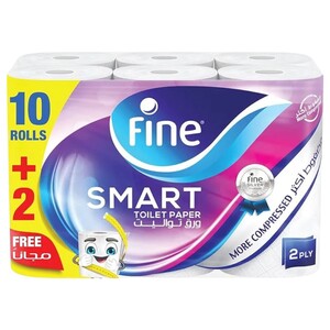 Fine Toilet Paper Smart 10+2 Rolls