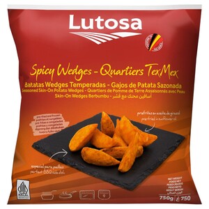Lutosa Frozen Potato Wedges Spicy 750G