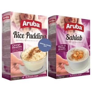 Aruba Sahlab 200G + Rice Pudding 210G + 20% Off