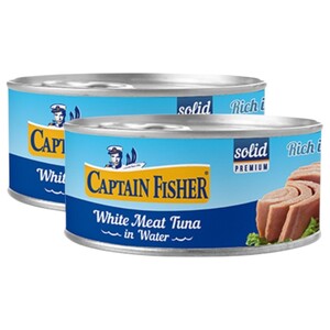 Captain Fisher White Meat Tuna In Water 185G X2