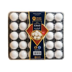 Al Masah Medium White Egg 30 Pcs