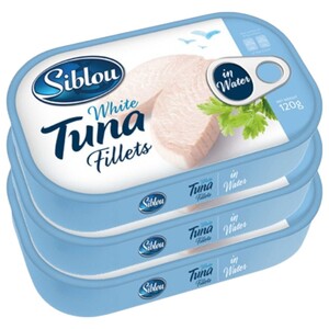 Siblou White Tuna Fillet In Water 120G 2 + 1 Free