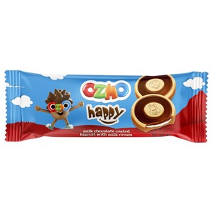 Ozmo Happy Biscuits With Milk Chocolate 37.5G