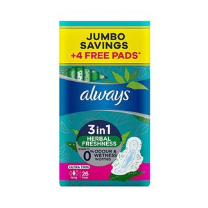 Always All In 1 Ultra Slim Long Pads 22+4 Free