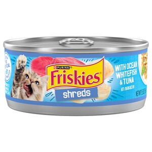 Friskies Cat Food Shreds Whitefish & Tuna 156G