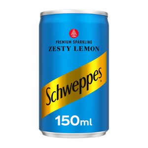Schweppes Sparkling Zesty Lemon Soft Drink Can 150Ml