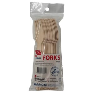 Ipak Wooden Compost Forks 16Cm 15 Pieces