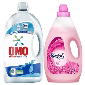 Omo Gel Detergent Active 2.5L+ Comfort Pink 3L