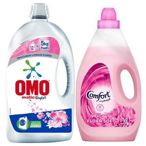 Omo Gel Detergent Comfort 2.5L+ Comfort Pink 3L