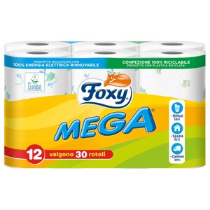 Foxy Mega Toilet Paper 12 Rolls