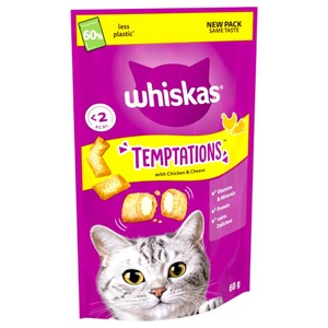 Whiskas Treat Temptations Chicken & Cheese 60G