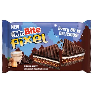Mr.Bite Pixel Wafer Black & White With Milk & Hazelnut Cream 30G