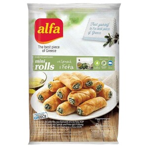 Alfa Mini Rolls Feta & Spinach 500G