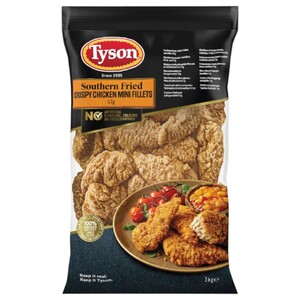 Tyson Southern Fried Crispy Chicken Mini Fillet 1Kg