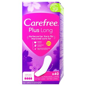 Carefree Pantyliners Long Plus 40 Pieces