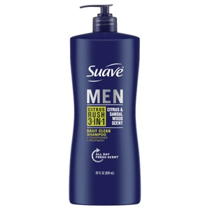 Suave Men Citrus Rush 3In1 Shampoo + Conditioner + Body Wash 828Ml